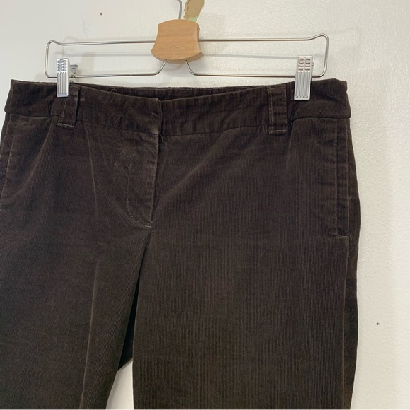 J Crew Corduroy Pants Woman 10  Boot Brown Trouser Pockets Casual‎ Work Office - Picture 2 of 11